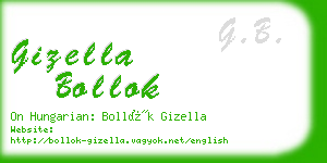 gizella bollok business card