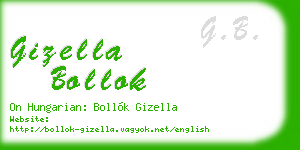 gizella bollok business card